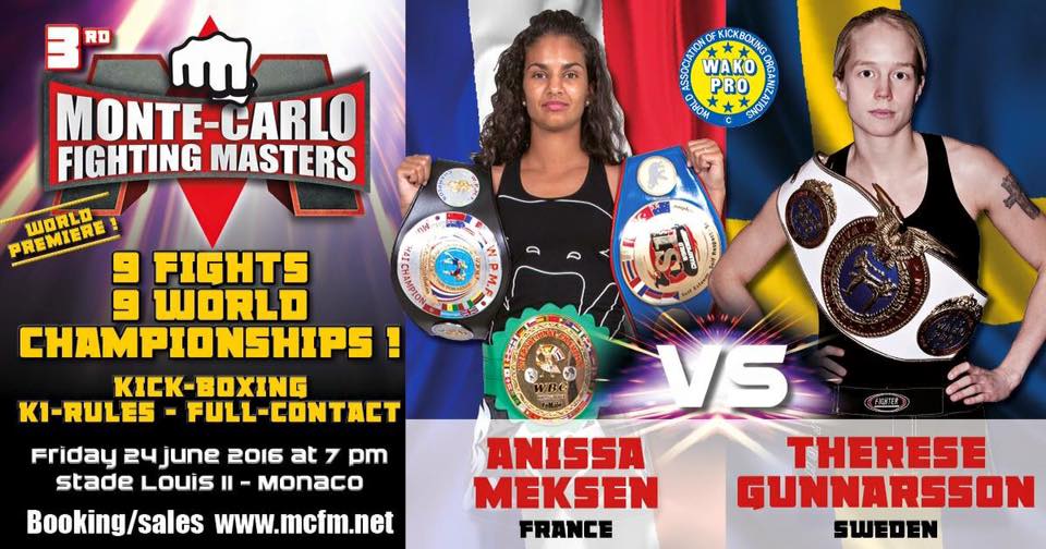 【Fightcard & Trailer】Terese Gunnarsson försvarar sin WAKO PRO titel i Monaco