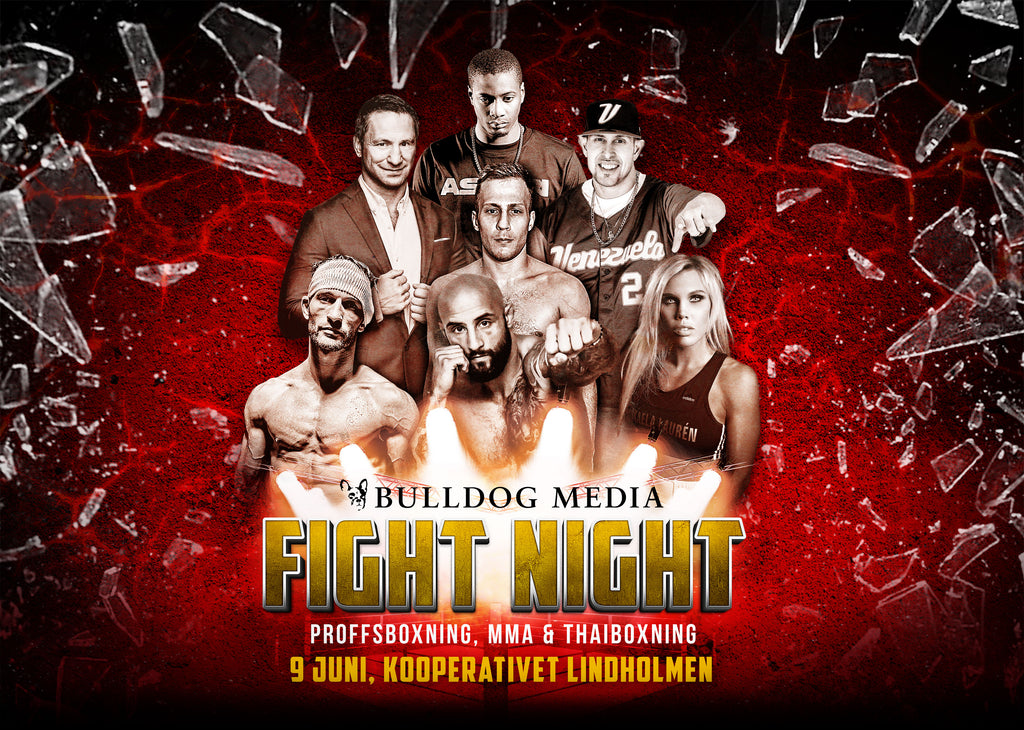 Komplett matchkort inför Bulldog Media Fight Night den 9e juni
