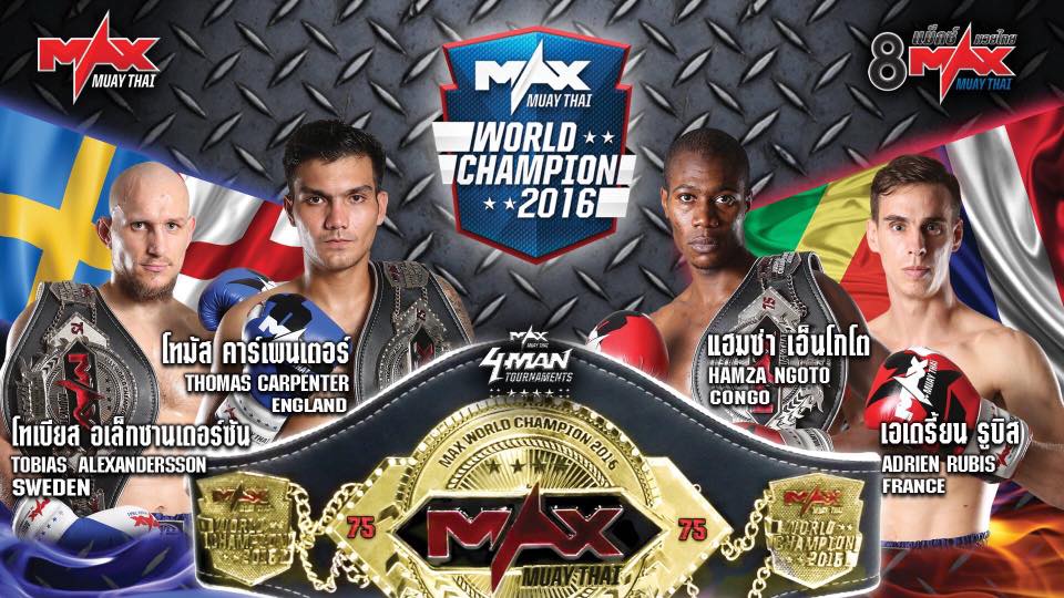 【Nyhet】 Tobias Alexandersson i Gold-tournament på Max Muay Thai