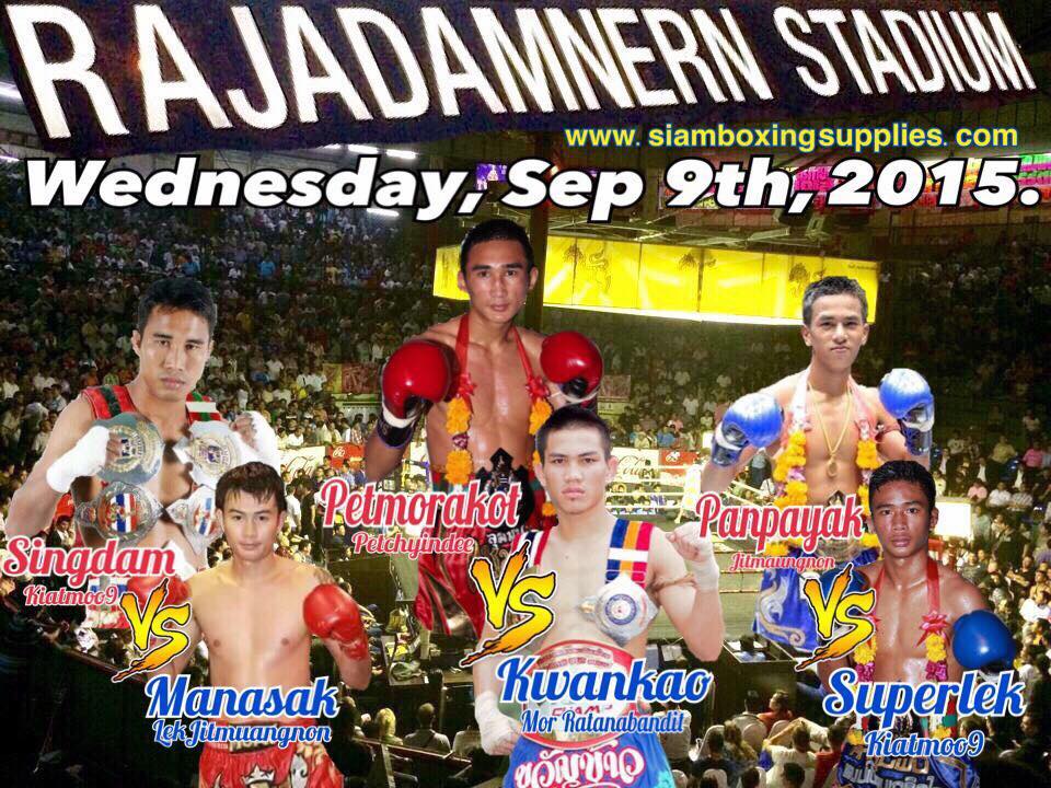 Rajadamnern stadium - 9e september - "Petchviset+Wanmitchai" UPPDATERING+VIDEOS