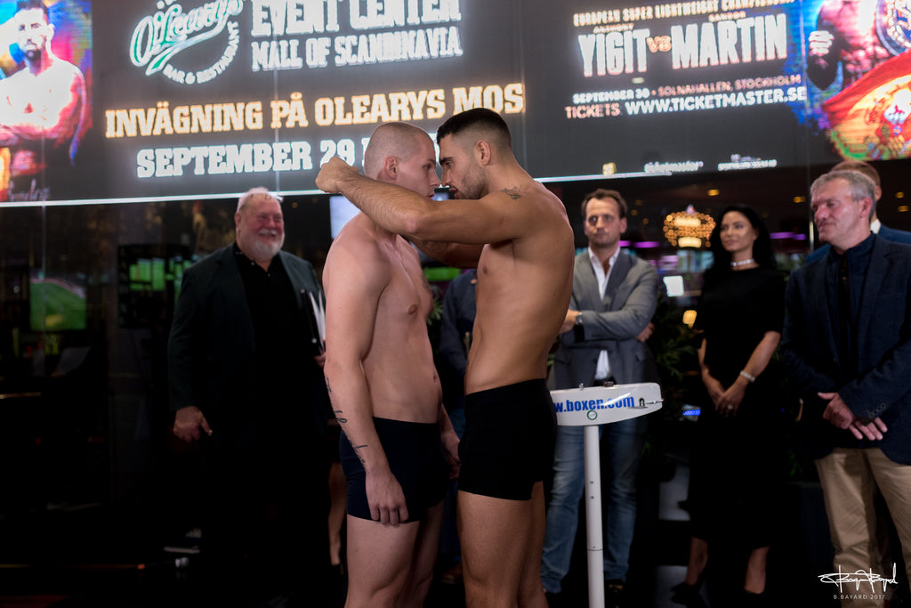BOXNING: Yigit vs. Martin - Bildgalleri (invägning)