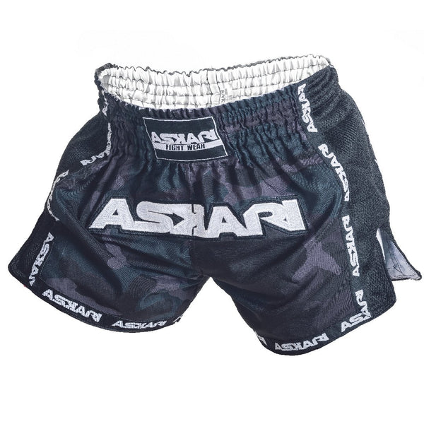 Askari Fight Shorts Askari Muay Thai Shorts - Black Camouflage