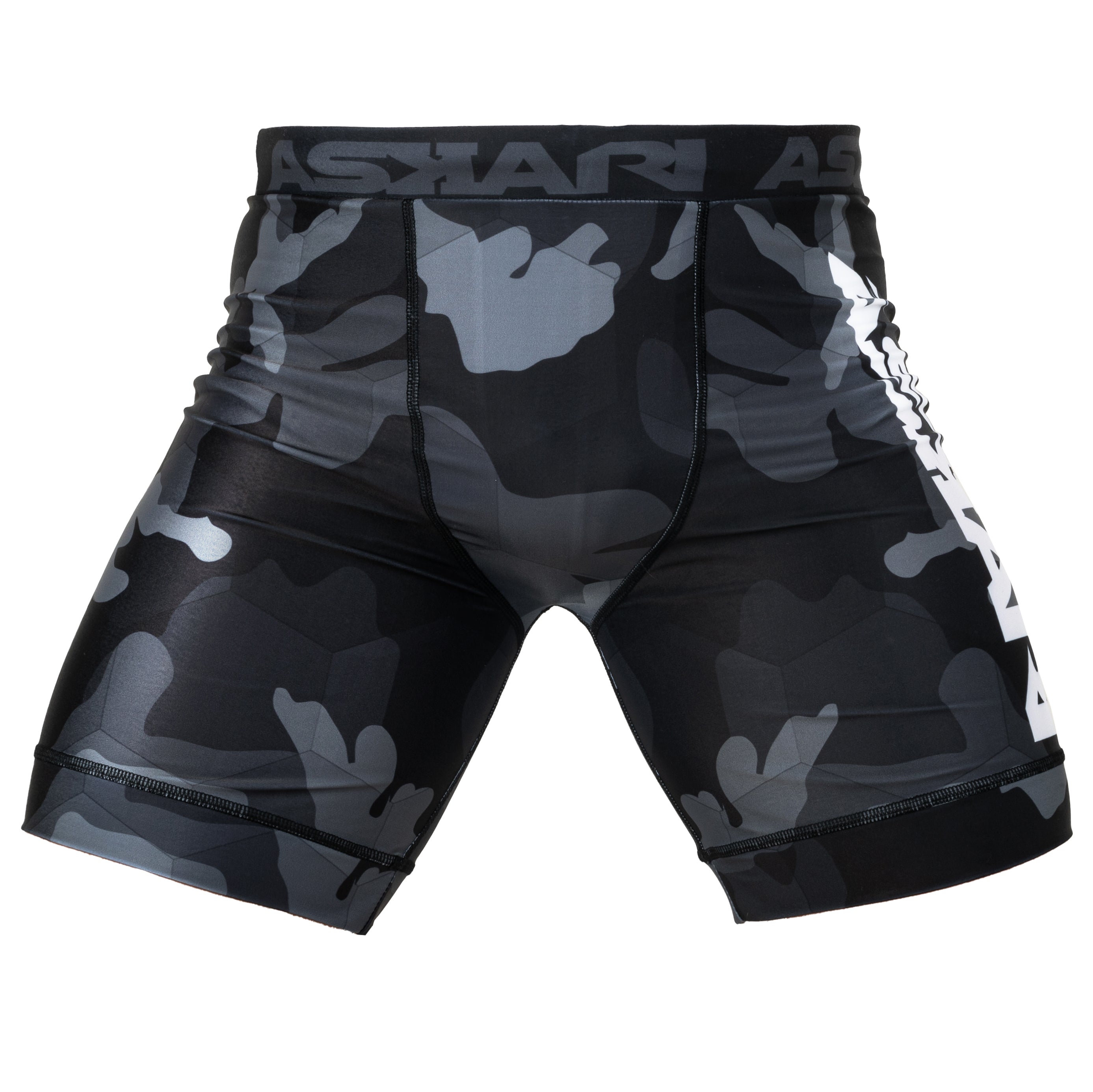 Farabi Sports Compressie Vale Tudo Shorts MMA Gevechtssporten, Kooivechten, Grappling, Kickboksen Hardloop Compressie Shorts voor Heren (DE/NL/SE/PL, Alfabetisch, S, Regular, Regular, Camo/Grey