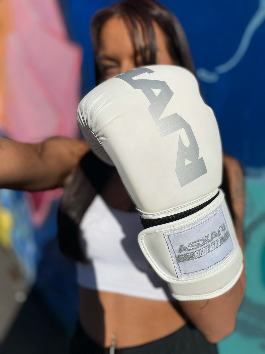 Askari White Sensation Boxing Gloves in Black